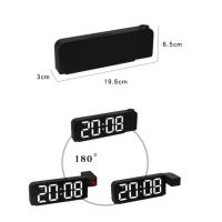 Reloj Despertador de Proyección Digital Rotativo Modo Nocturno Reloj de Pared LED Electrónico para Dormitorio 12H/24H - details 11