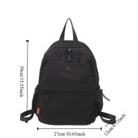 Mochila deportiva de nailon pequeña y sencilla, bolso de hombro de Color sólido de estilo coreano, bolso de mano, mochila Retro para niñas - details 1
