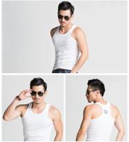 Camiseta deportiva sin mangas para hombre, estilo de ropa de trabajo, chaleco deportivo adelgazante elástico para primavera y verano, ropa informal hecha en China - details 6