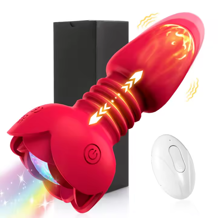 Vibrador Telescópico Enchufe Anal Vibrante con Mando a Distancia Masajeador Prostatea - 1