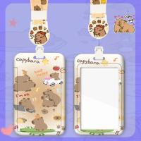 Nuevo Tarjetero de dibujos animados, tarjetero de plástico con cordón para tarjetas de visita de capibara, bonito - details 10
