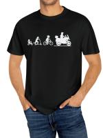 Camiseta Casual de Algodón para Hombres Manga Corta, Cuello Redondo, Impresión Única de Evolución Humana Lavable, Estilo Hip-Hop para Actividades al Aire Libre de Verano - details 0
