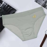 Calzoncillos de seda helada para hombre, ropa interior diaria sin costuras de secado rápido, cintura media, bragas con bolsa convexa en U, sexys, de verano - details 4