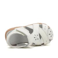 Sandalias planas de piel auténtica con punta cerrada para niños y niñas, zapatos de verano, suaves - details 8