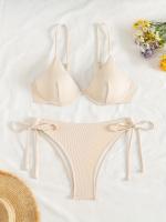 Nuevo traje de baño sexy con espalda descubierta y soporte de acero dividido de Yiyong, bikini con cordones de color sólido para mujer - details 44