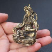 Latón amarillo Dios de la riqueza Buda Oficina Sala de estar Artesanía de cobre Adorno para el hogar Oferta de regalo de apertura - details 2