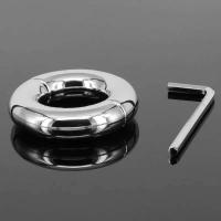 Dispositivo de Castidad de Metal para hombre, anillos pesados ​​de sujeción para testículos y escroto, camilla de bolas, Juguetes sexuales para hombres, retardante de eyaculación Gay - details 8