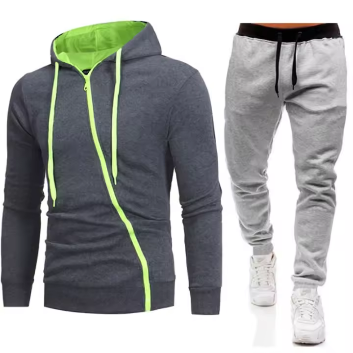 Sudadera deportiva con cremallera para hombre, traje de ocio para exteriores, novedad - 1