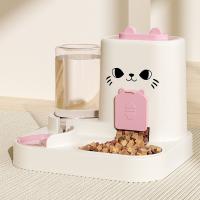 Máquina de alimentación de comida para gatos 2 en 1, dispensador de agua para mascotas con separación en seco y húmedo a prueba de fugas, desmontable con fuente de agua - details 8