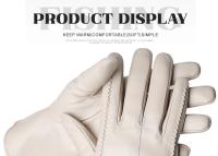 Guantes de piel de oveja para mujer, manoplas cortas de terciopelo fino para pantalla táctil, de cuero, de buena calidad, para invierno, 2226 - details 112