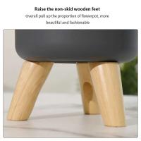 Sistema automático de riego y drenaje de plantas con patas de madera, ETA circular para pies, hierbas, bonsái de guardería, moderno - details 7