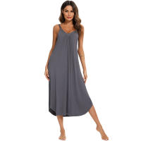 2025 Ropa de verano nueva, ropa de casa, ropa de mujer europea, camisón sexy con tirantes cómodos y de gran vuelo. - details 3