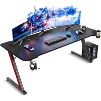 Mesa de Juegos Gamer Z Ergonómica Fibra de Carbono Negro 120 x 60 cm Ideal para Ordenador con Soporte para Auriculares - details 20