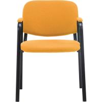Confidente Ken Pro Tapizada En Tela I Silla De Conferencia con Base De Metal Negro I Silla De Oficina Sin Ruedas I Color:, Color:Negro - details 11