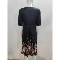 Nuevo vestido TEMU ajustado con cuello en V y estampado floral para mujer ahora - details 8