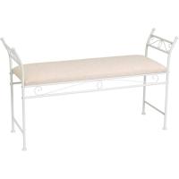 Banqueta pie de Cama de Metal Blanca de 64x68x30 cm - details 32