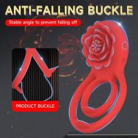 Juguete rosa con anillos duales, vibrador fuerte, estimulador de pezón y clítoris, anillo para retrasar la eyaculación, Juguetes sexuales para hombres - details 0