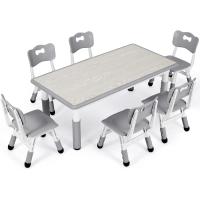Mesa de Niños Ajustable en Altura Juego de Sillas de 4 Ideal para Jardín de Infantes y Habitación - details 43
