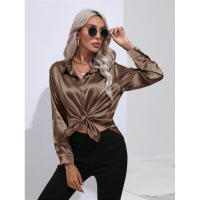 Camisa de satén para mujer, blusa de manga larga, nuevo estilo primavera/verano, ropa de mujer - details 37
