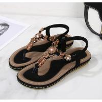 Sandalias de Tacón Alto de Verano 2025 Estilo Bohemio Chic de Madera Tejida Talla Grande - details 34