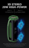 Altavoz Bluetooth 5,3 TWS, IPX6 resistente al agua, portátil, compatible con unidad Flash USB, tarjeta TF, Cable de reproducción de Audio para fiesta - details 7