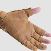 Guantes de motocicleta de tres dedos, manoplas de dedo de carreras antideslizantes Vintage, guantes sin dedos resistentes al desgaste para hombres - details 10