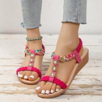 Sandalias de tacón de cuña para mujer, zapatos de verano - details 5