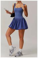 Falda Deportiva de Dos Piezas Falsa para Mujer Traje de Yoga Antireflejo - details 9
