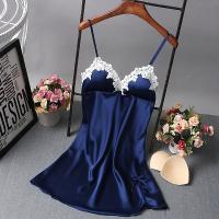 Camisón de satén chino para mujer, ropa de dormir Sexy, bata de baño de encaje, vestido de noche informal para el hogar, novedad de verano - details 2