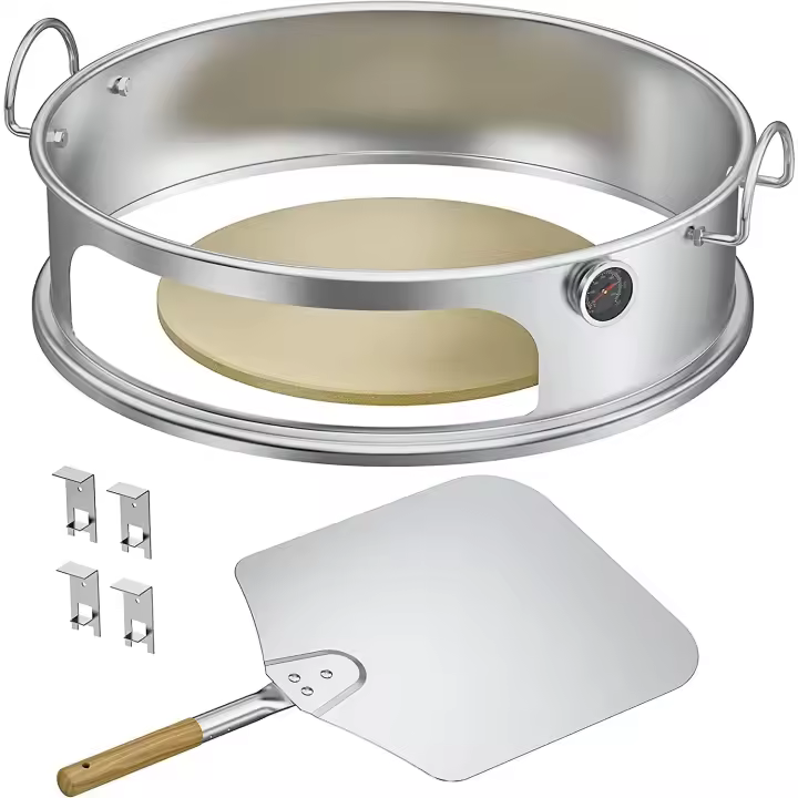 Horno para Pizza de Acero Inoxidable Parrilla de 57cm para Barbacoa y Horneado en Piedra - 1