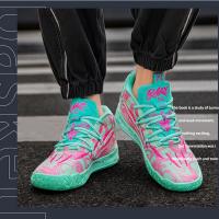 Zapatillas De Baloncesto Para Hombres Y Mujeres Antideslizantes Superficie De Malla Absorbente Transpirables Zapatos Deportivos De Moda Alta Top Para Estudiantes - details 10