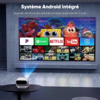 Proyector con aplicación integrada - Wielio Proyector portátil Full HD 1080p, Android 11 WiFi 6 BT5.2, Corrección Trapezoidal automática, Compatible con Netflix y Youtube, Sistema de Cine en casa - details 1