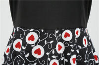 Women plaid print long sleeve vintage a line party dress v neck - details 156