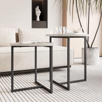 centro redondas, mesas de centro pequeñas, mesas de sala de estar, marco de metal con mesa auxiliar de madera, - details 3