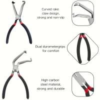 Juego de 3 piezas de alicates de desconexión eléctrica de acero de alta carbonatación - Separador de conectores de 60 grados, aplicación universal para cableado eléctrico, diseño duradero de corte lateral con acentos rojos, alicates eléctricos - details 5