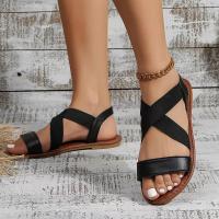 Zapatos romanos de verano para mujer, calzado con correa en el tobillo, cabeza redonda, suela plana, talla grande - details 10