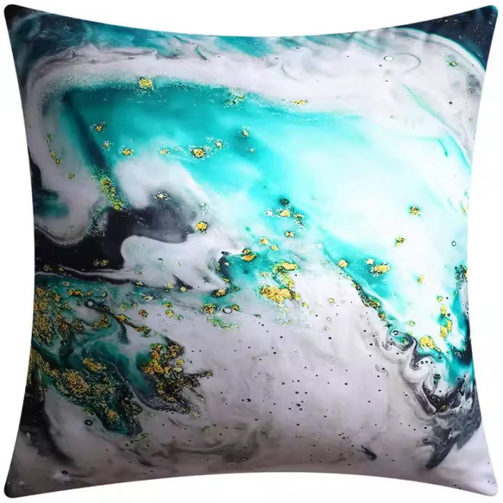 Funda de almohada nórdica con estampado de flores, cubierta de cojín de doble cara para sofá, sala de estar, oficina, 45cm, decoración del hogar - 1
