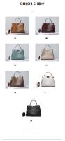Bolso de Cuero Auténtico Para Mujer, Negro, Caramelo, albaricoque, Azul, Turquesa, Burdeos Blanco - details 5