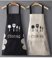 Cocina doméstica hombres mujeres a prueba de aceite impermeable cintura moda café monos delantal accesorios de cocina - details 9