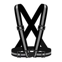 Chaleco reflectante Signal 60g con chaqueta de seguridad y corredor negra ajustable de alta visibilidad fabricada en poliéster - details 2