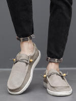 Zapatos de lona de hombre de talla grande para primavera y verano, estilo casual, ligeros y de un solo pedal. - details 6