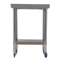Mesa de Trabajo de Acero Inoxidable 23.6*17.7 Con Escritorio Inferior 4 Ruedas - details 2