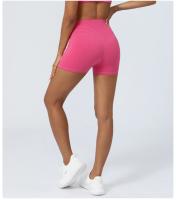 Pantalones Cortos de Yoga de Melocotón Cintura Alta, Elástico, Transpirable, Ajuste Cruzado, Material de Nylon Ideal para Entrenamiento, Comodidad Deportes y Ropa - details 9