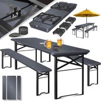 Juego de muebles de jardín de 3 piezas |   Plegable 170 x 46 x 75 cm |   2 Bancos de Cerveza - details 3