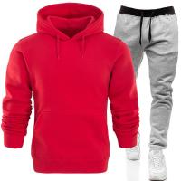 Conjunto de dos piezas para hombre, chándales informales, trajes deportivos para exteriores, sudaderas con capucha y pantalones para correr, Otoño e Invierno - details 4