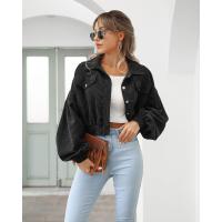 Chaqueta Bomber Cropped con Mangas de Farol Moda de Primavera Vintage de Pana - details 17
