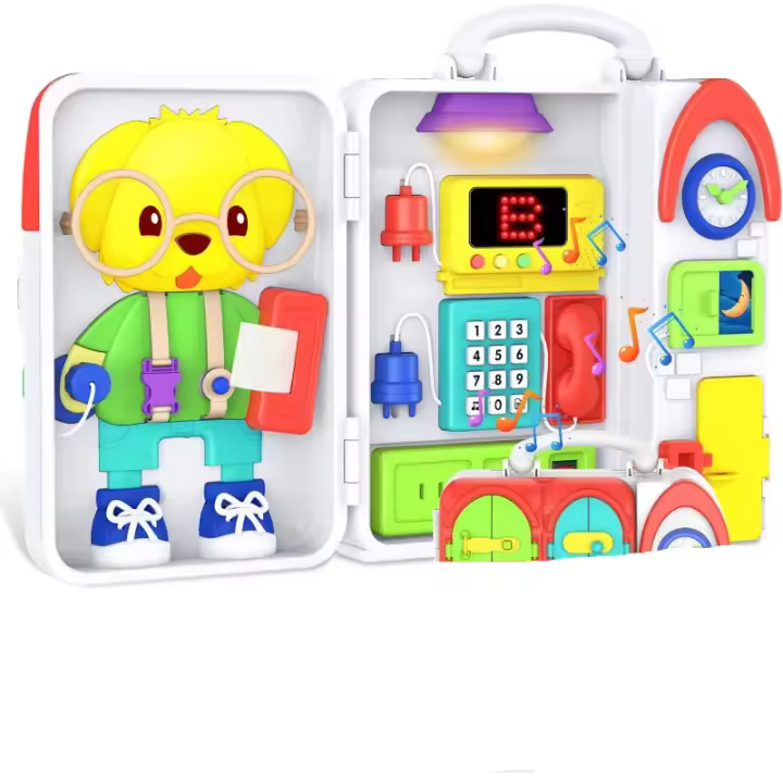 Juguetes para niños pequeños, tablero ocupado Montessori Musical, juguete educativo temprano para niños pequeños, juguete de desarrollo de habilidades motoras, edad Foral - 1