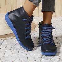 Botines planos vintage para mujer, zapatos informales con cordones - details 2