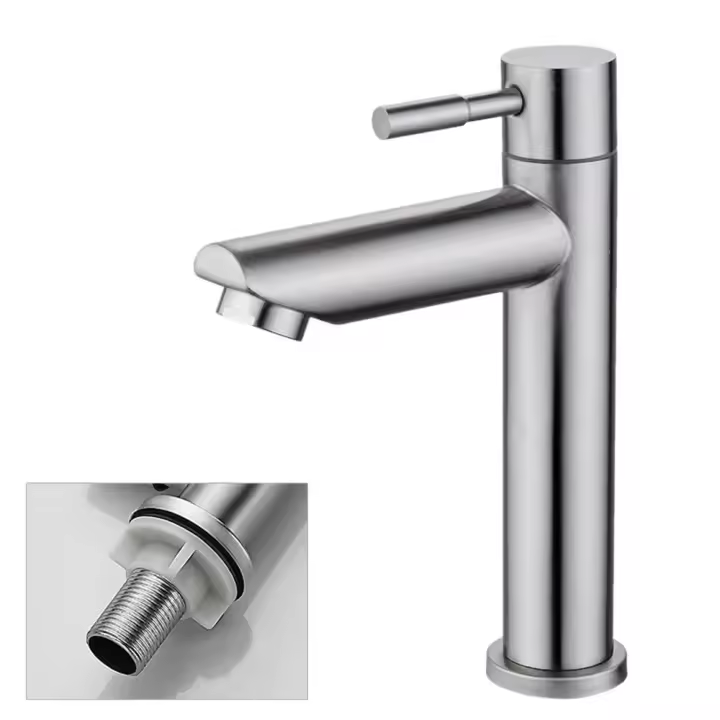 Grifo de lavabo de válvula duradera, grifo de agua de lavabo, grifos de baño, Tapware de un solo orificio - 1
