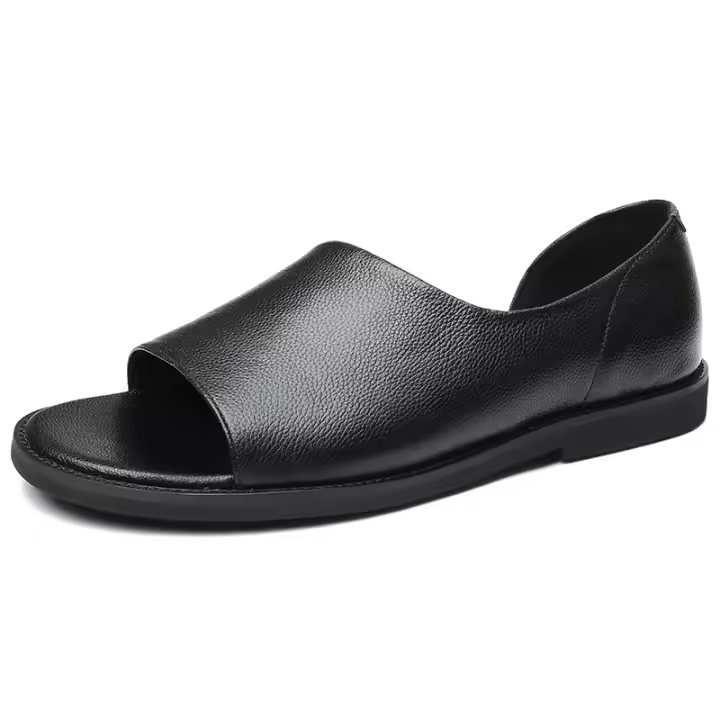 Personalidad de moda ropa exterior zapatos de playa de cuero sandalias de cuero para hombres - 1